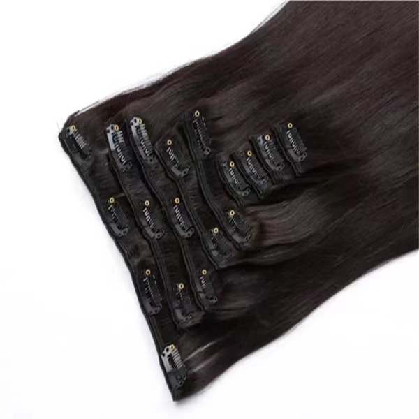 China wholesale clips in hair human extension suppliers QM284